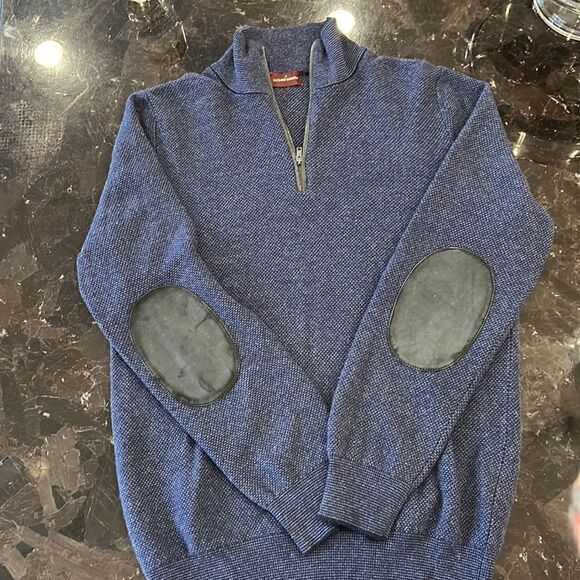 Luciano Barbera men’s 1/4 Zip Sweater - Picture 1 of 7